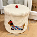 Axyaa Cotton Toy Storage Basket with Lid, Stylish Organizer for Toys and Home Decor