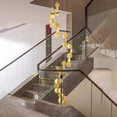 Crystal Chandelier Stair Pendant Lamp Living Room Lighting Axyaa