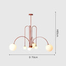 Axyaa Geometric Glass Chandelier Pendant Light for Living Dining Room