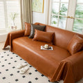 Axyaa Oil Wax Leather Sofa Cover - Universal, Non-Sticky, Four Seasons