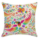 Colorful Birds & Flowers Printed Pillow Covers by Axyaa - Sofa, Bedroom, Car Pillows