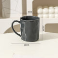 Axyaa Solid Color Ceramic Mug with Handle for Coffee, Tea, Juice - Large Capacity