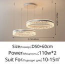 Axyaa LED Rings Chandelier - Acrylic Living Room Hanging Light