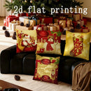 Axyaa Christmas Digital Print Cushion Cover for Sofa, Bedroom, Car