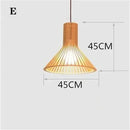 Axyaa Wooden Birdcage Pendant Light: Creative Zen Decoration for Living Room & Restaurant