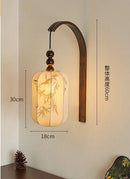 Axyaa Zen Retro Fabric Sconces Light - LED Wall Lamp for Bedroom, Living Room, Restaurant