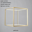 Axyaa Cube LED Pendant Chandeliers for Modern Living Room, Kitchen Island, and Stair Loft