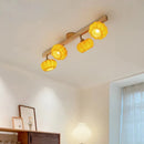 Axyaa Nordic Pumpkin Chandelier & Table Lamps Set for Modern Living Room Décor