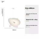 Axyaa Modern Silk Fabric LED Pendant Chandelier for Living Room, Bedroom, Restaurant