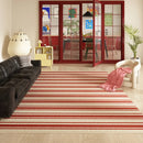 Axyaa Plaid Pattern Red Rug for Bedroom & Living Room, Washable & Anti-slip Floor Mat