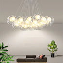 Axyaa Modern Nordic LED Stained Glass Chandelier