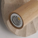 Axyaa Vintage LED Wall Lamps with Pull Chain Switch, Yellow Travertine Effect