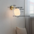 Axyaa White Glass LED Wall Lights - Modern Nordic Rotate Sconce Lampara De Pared