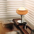 Axyaa Vintage Medieval Table Lamp with Dimmable Egg Tart Glass Shade