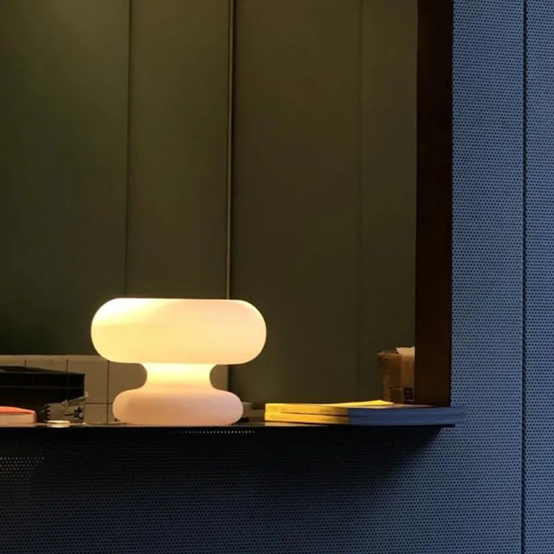 Nordic Glass Mushroom Table Lamp for Living Room by Axyaa