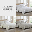 Axyaa Chenille King Bedspread in White