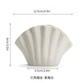 Axyaa Shell Ceramic Vase Deco, Elegant Vintage Flower Arrangement