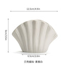 Axyaa Shell Ceramic Vase Deco, Elegant Vintage Flower Arrangement