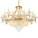 Axyaa Luxury Crystal Chandelier for European-Style Living Room, Bedroom, and Stairwell