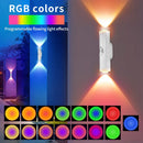 Axyaa Motion Sensor LED Wall Lamp - Up/Down Glow, Rechargeable, RGB Light
