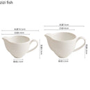 Axyaa Ceramic Tableware Set: Gravy Boat, Sauce Pot, Milk Jug, Milk Can, White Cup, Porcelain Seasoning Tools