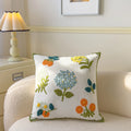 Axyaa Pastoral Flower Embroidery Pillowcase - Canvas Towel Sofa Cushion Cover