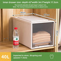 Axyaa Brown Drawer Storage Organizer Boxes for Clothes, Toys, and Shoes