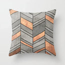 Axyaa Wood Background Mable Tribal Print Cushion Cover - Home Sofa Decor