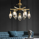 Axyaa Crystal Chandelier Pendant Lamp for Living Room Dining