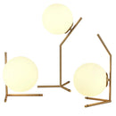 Axyaa Glass Ball Table Lamp, Gold Black Side Table Light for Bedroom Loft