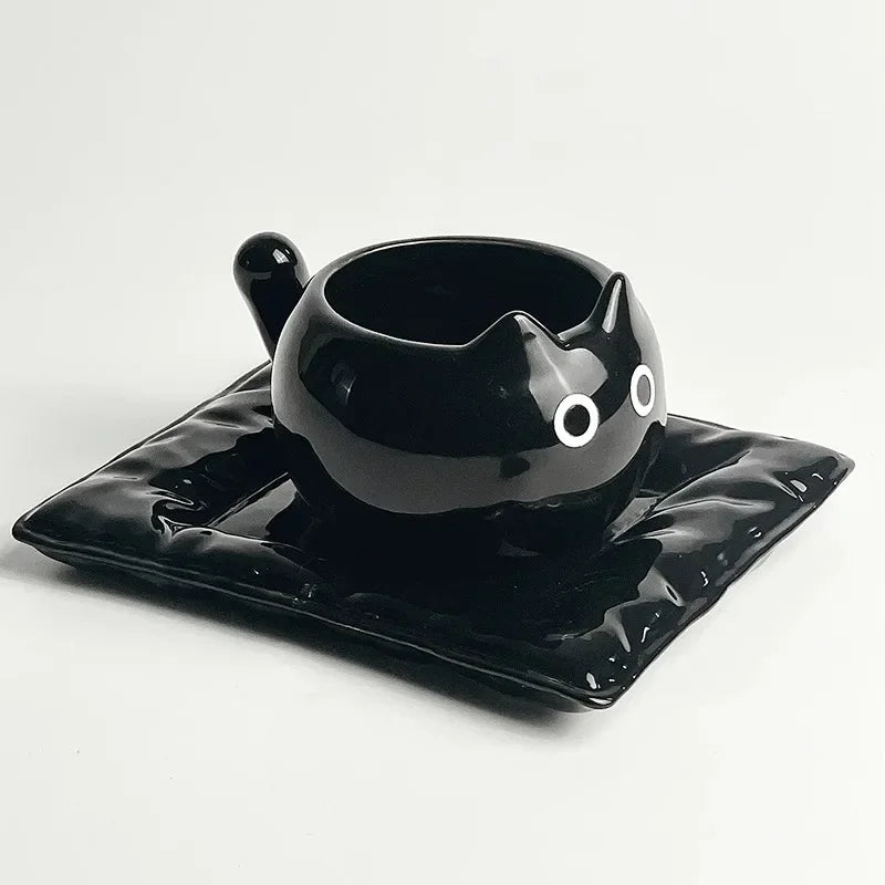 Axyaa Siamese Cat Ceramic Mug - Creative Coffee Cup for Home & Office
