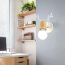 Axyaa Modern Antlers Deer Head Wall Light for Children's Room and Bedroom Decor