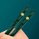 Axyaa Alloy Chopsticks Set - Asian Tableware Utensils for Sushi & Korean Cuisine