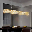 Axyaa Crystal Golden Ceiling Chandelier: Elegant Living Room Dining Room Pendant Lamp