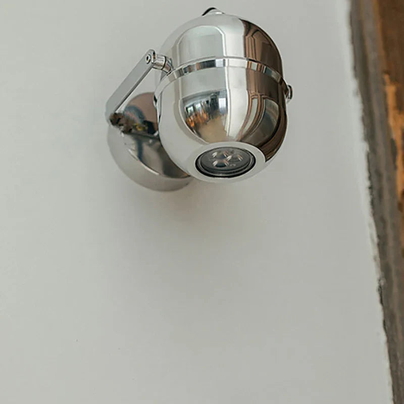 Axyaa Chrome Metal Wall Light Warm Light 3000K Bedroom Reading Sconce Lamp