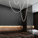 Axyaa Tubular Loop Chandelier: Nordic Minimalist Design for Kitchen, Hotel Lobby, Villa Loft
