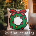 Axyaa Christmas Wreath & Tree Pillow Cover Set for Sofa Bedroom Car Decor