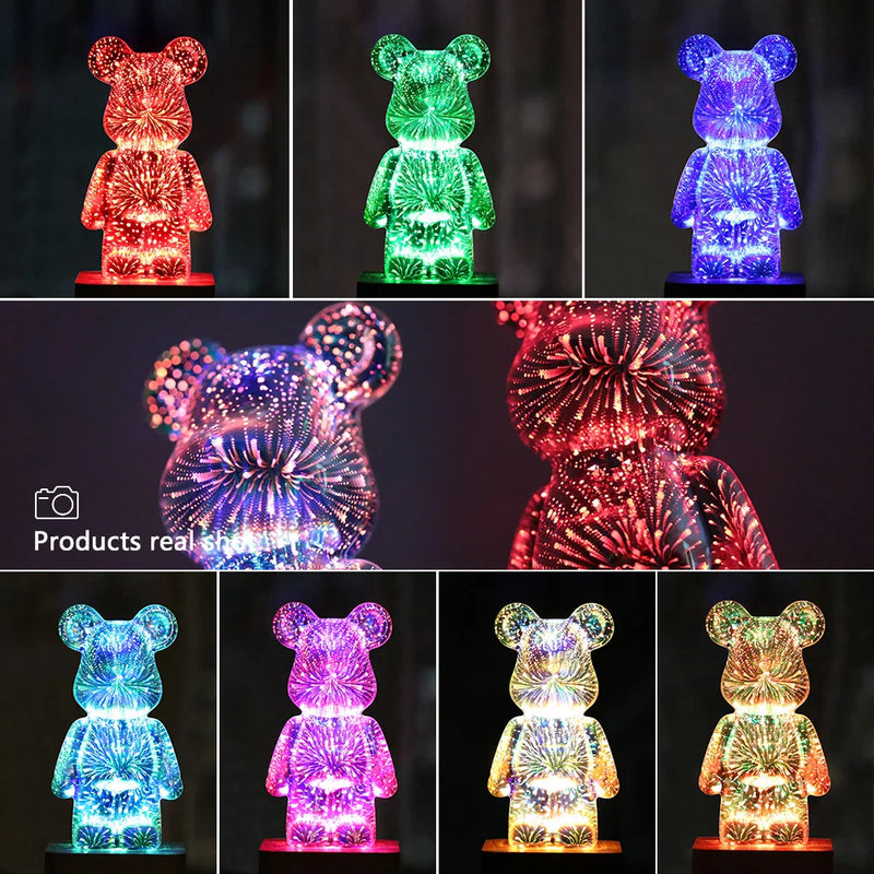 Axyaa 3D Bear LED Night Light Color Changeable Ambient Lamp