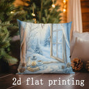 Axyaa Cozy Snowy Pillow Covers: Winter Scenes Pattern Cushion Cover for Sofa Bedroom Car