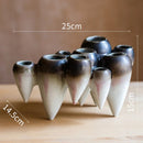 Axyaa Abstract Tooth Flower Pot: Artistic Ceramic Vase for Terrarium Home Decoration