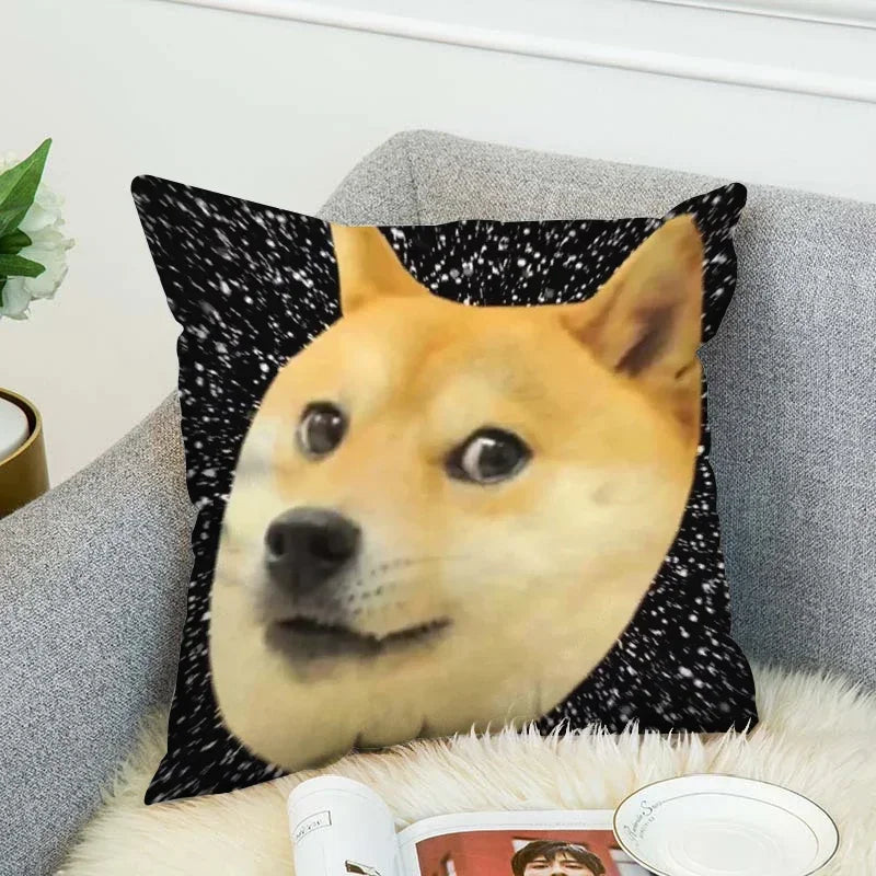 Axyaa Shiba Inu Pillow Cover for Decorative Home and Car Cushions