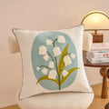 Axyaa Floral Embroidery Pillowcase 45x45: Home Decor Cushion Cover Sofa Headboard