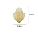 Axyaa Metal Grid LED Chandelier Geometric Hollow Pendant, Dimmable Iron Lighting