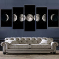 Axyaa Moon Phases Canvas Wall Art Set for Modern Home Decor