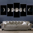 Axyaa Moon Phases Canvas Wall Art Set for Modern Home Decor