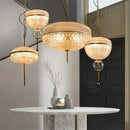 Axyaa Retro Glass Cans Pendant Lights modern kitchen hanging lamp for home decor.