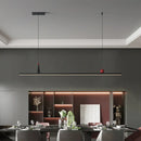 Axyaa LED Black Strip Chandelier for Modern Interior Decoration