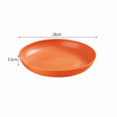 Axyaa Unbreakable Red Dinner Plates, Reusable & Dishwasher Safe for Easy Cleaning