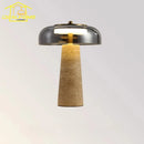 Axyaa Stone Glass Table Lamp LED Desk Light for Bedroom Office Living Room