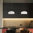 Axyaa White Jade Glass Chandeliers for Restaurants Minimalist Nodic Lamp Home Decor
